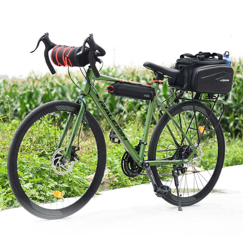 RZAHUAHU YA577 10L Waterproof Water Bottle Holder Bicycle Rear Rack Hard Shell Insulated Bag - 7