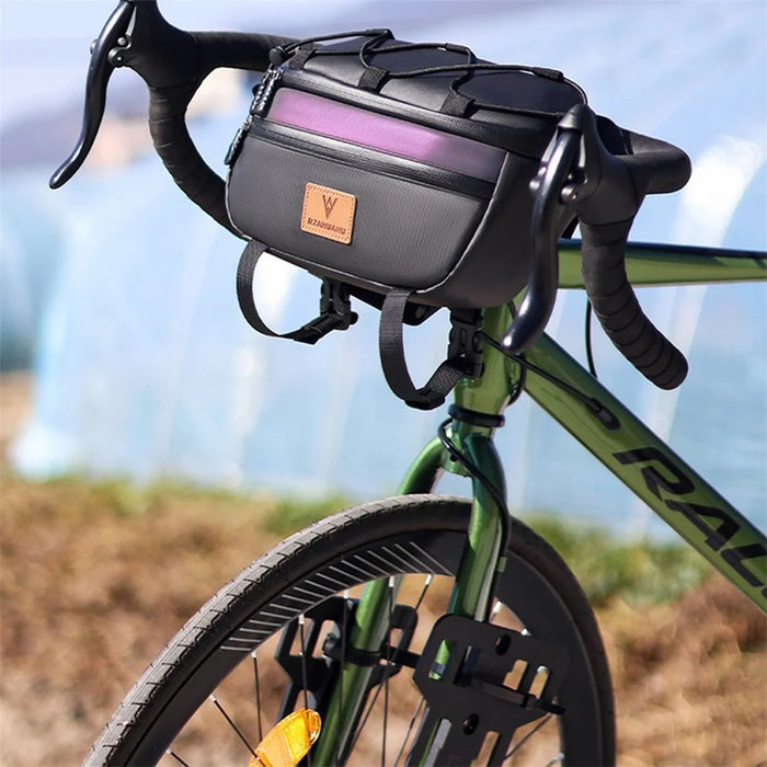 RZAHUAHU 597 3L Bicycle Handlebar Bag Waterproof Cycling Front Storage Bag - 4