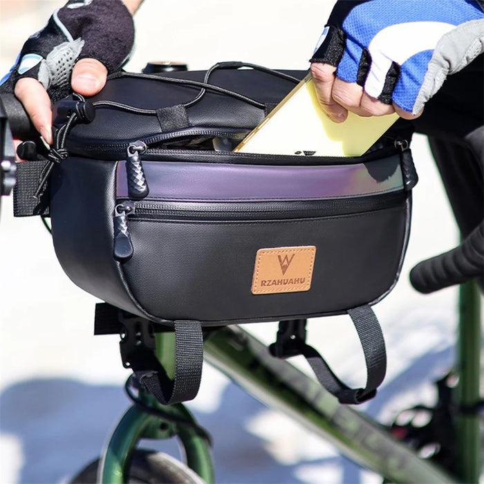 RZAHUAHU 597 3L Bicycle Handlebar Bag Waterproof Cycling Front Storage Bag - 5