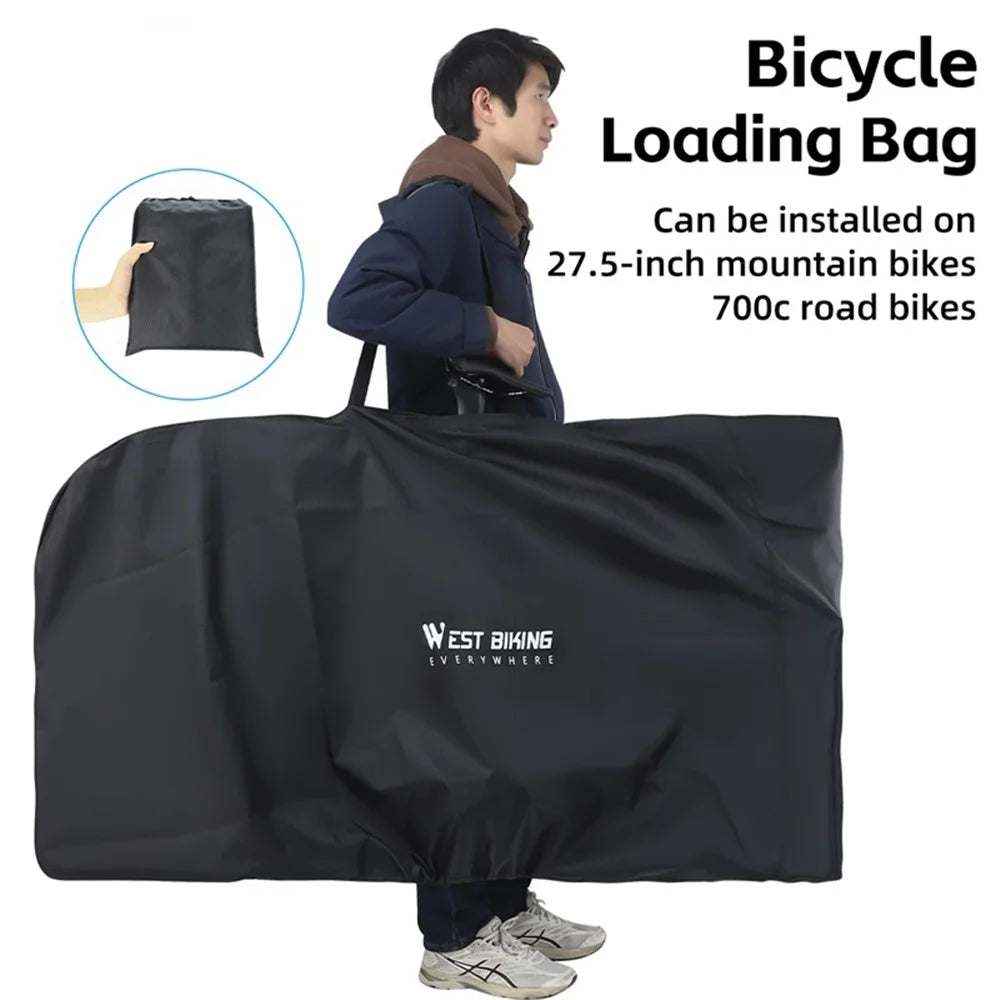 WEST BIKING YP0719366 420D PU 27.5-Inch 700C Road Bike Carrying Bag MTB Bicycle Transport Bag - 3