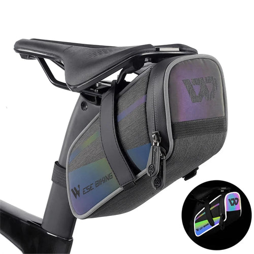 WEST BIKING YP0707358 Bike Rear Saddle Bag Colorful Reflective Bicycle Tail Storage Bag - 1