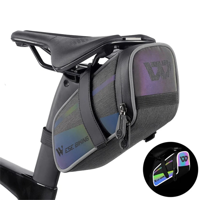 WEST BIKING YP0707358 Bike Rear Saddle Bag Colorful Reflective Bicycle Tail Storage Bag - 1