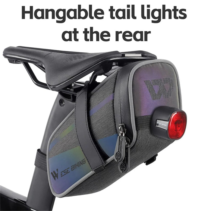 WEST BIKING YP0707358 Bike Rear Saddle Bag Colorful Reflective Bicycle Tail Storage Bag - 6