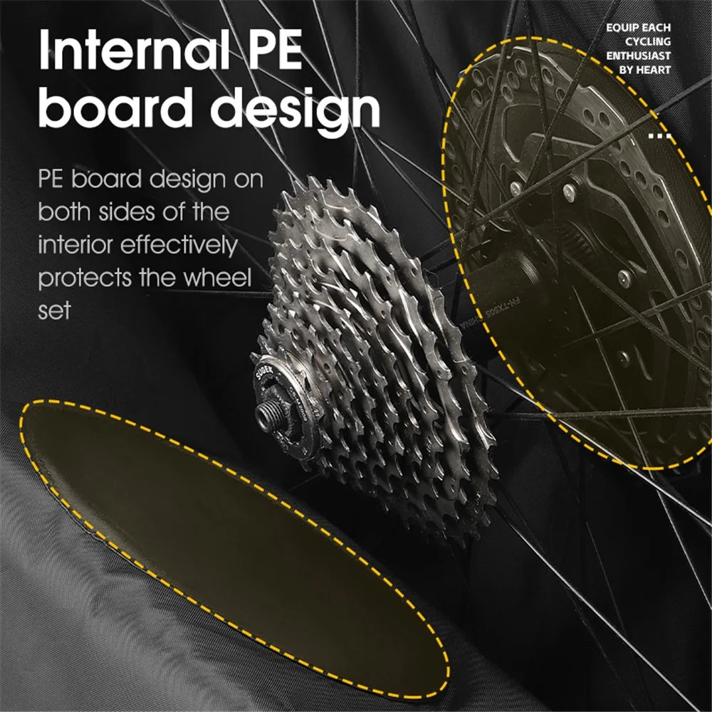 WEST BIKING YP0719387 Polyester Road Bicycle Tyre Bag 26-27.5 Inch MTB Bike Wheel Transport Bag - 5