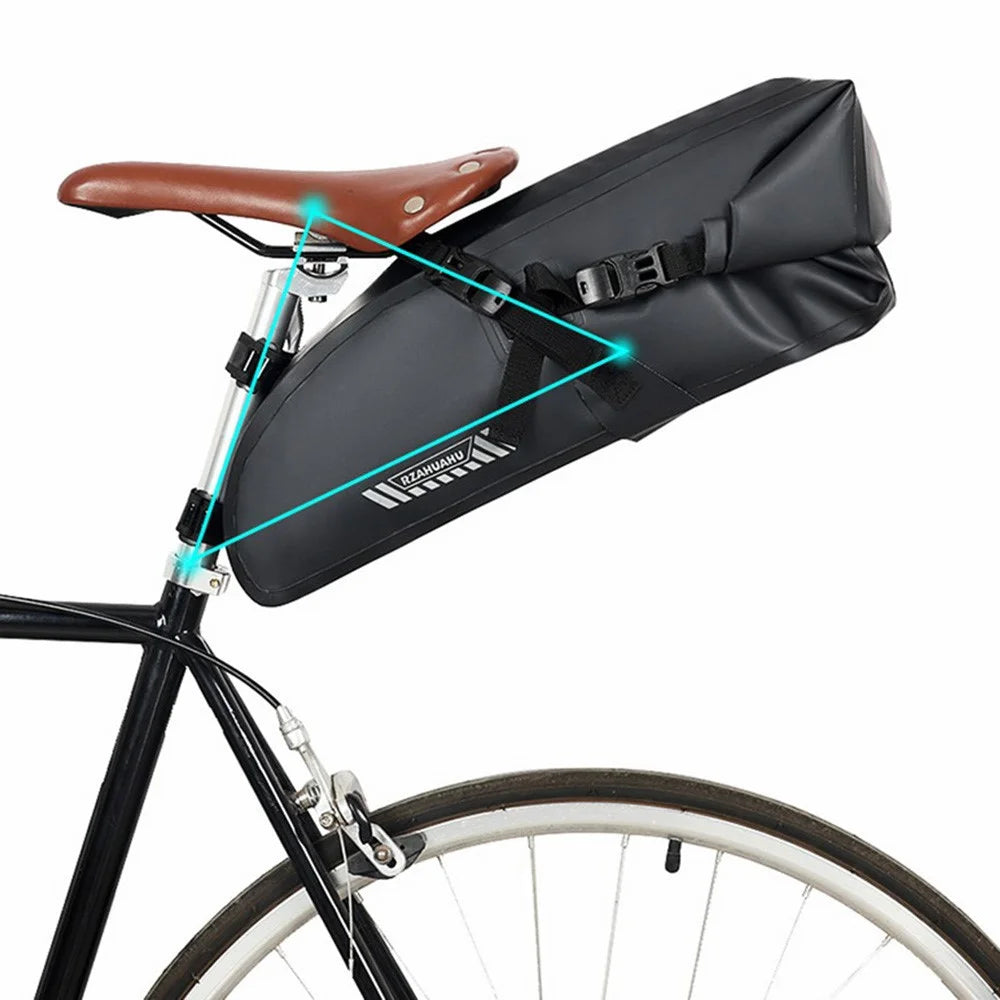 RZAHUAHU YA397-2 15L Large Capacity Bicycle Rear Bag Waterproof Cycling Storage Bag - Black - 3