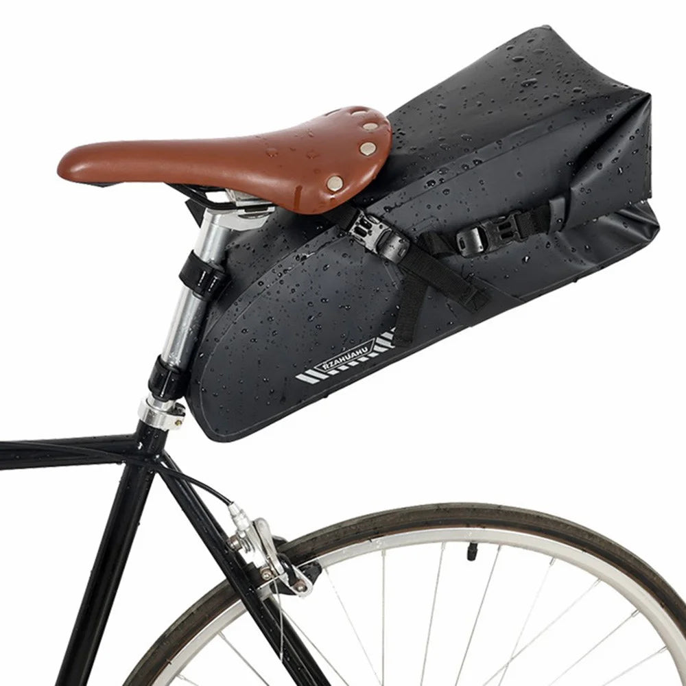 RZAHUAHU YA397-2 15L Large Capacity Bicycle Rear Bag Waterproof Cycling Storage Bag - Black - 4