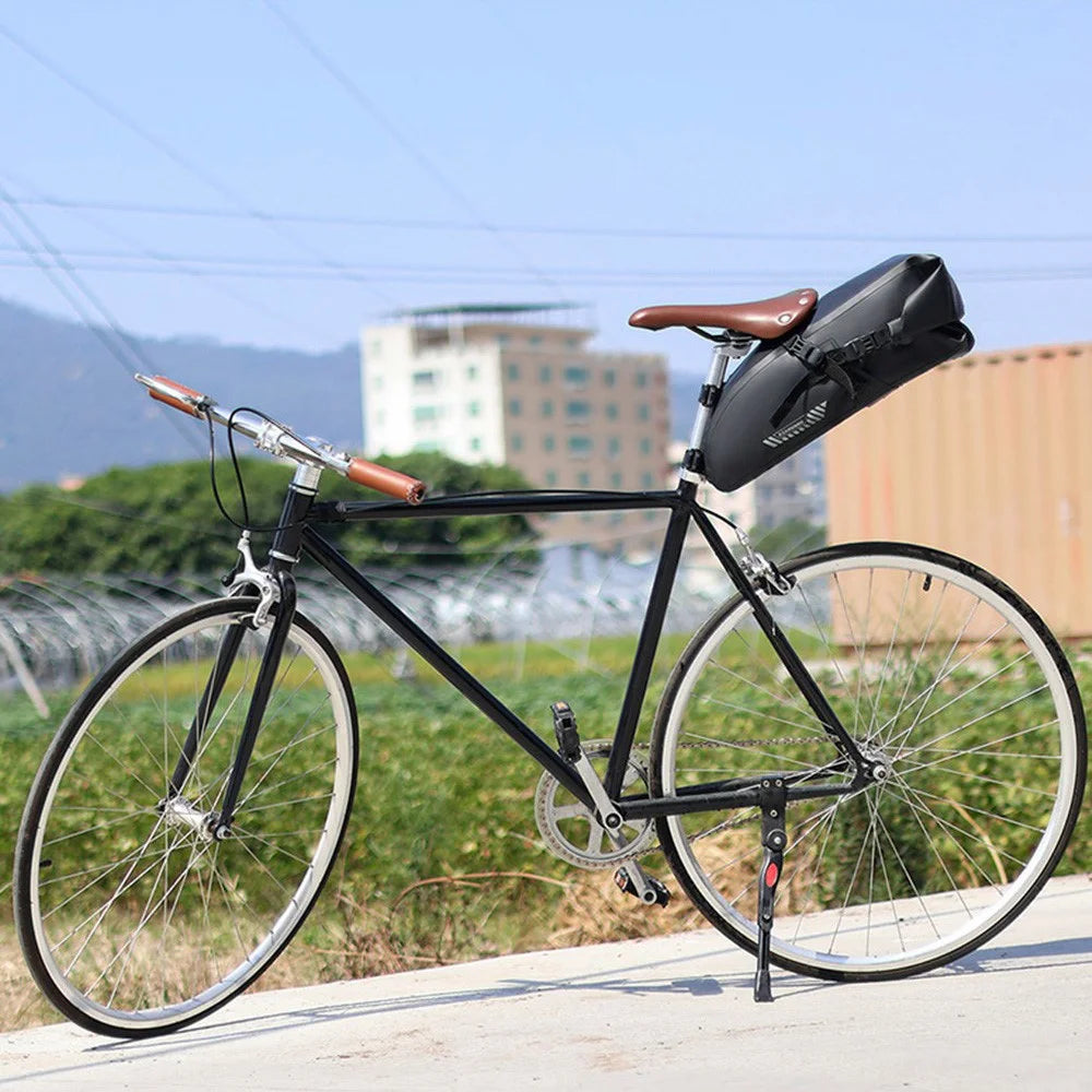 RZAHUAHU YA397-2 15L Large Capacity Bicycle Rear Bag Waterproof Cycling Storage Bag - Black - 6