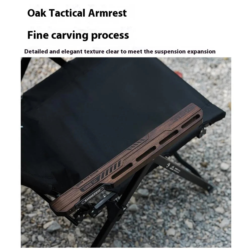 SHINETRIP A507 4 Level Adjustable Recliner Outdoor Camping Folding Chair with Detachable Headrest - Black - 4