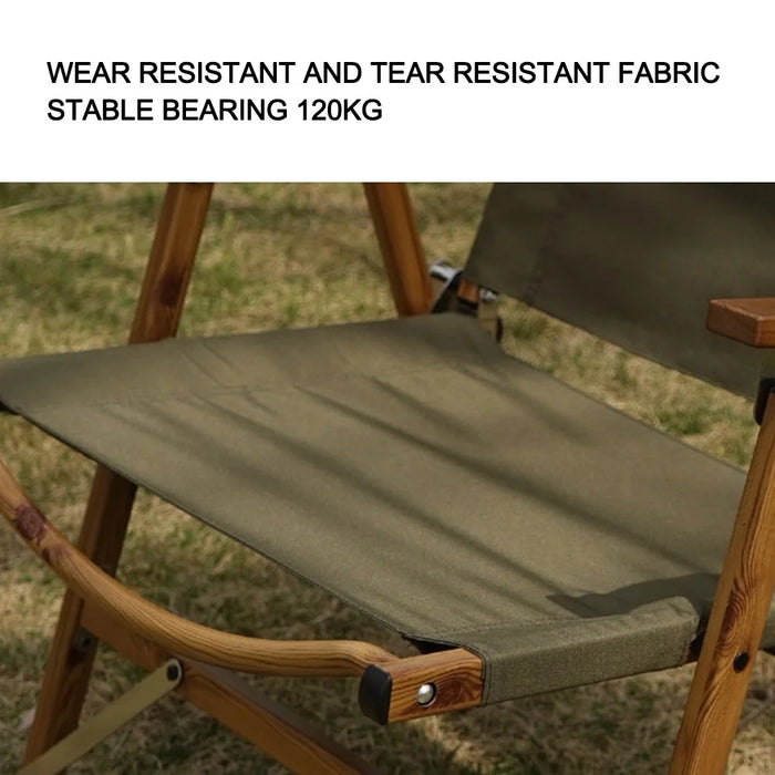 NOBANA Folding Camping Backpacking Chair Portable Folding Chair for Outdoor Beach Picnic Fishing - Khaki - 3