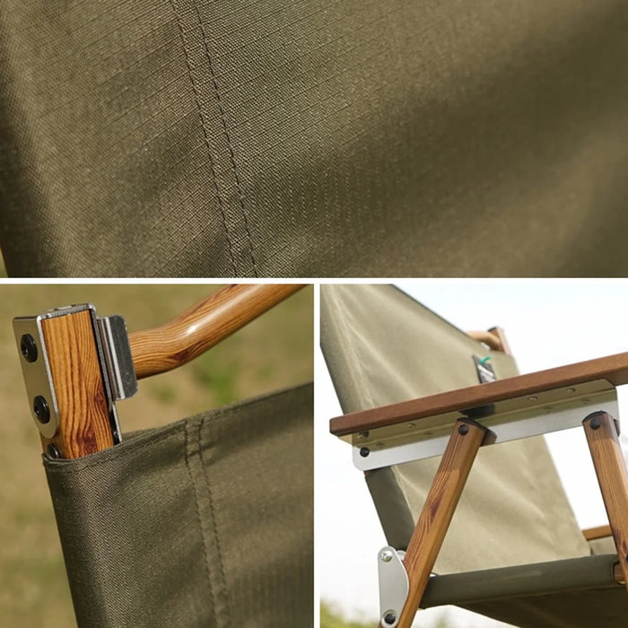 NOBANA Folding Camping Backpacking Chair Portable Folding Chair for Outdoor Beach Picnic Fishing - Khaki - 5