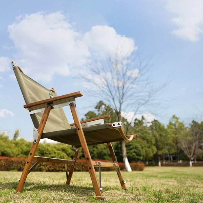 NOBANA Folding Camping Backpacking Chair Portable Folding Chair for Outdoor Beach Picnic Fishing - Khaki - 6