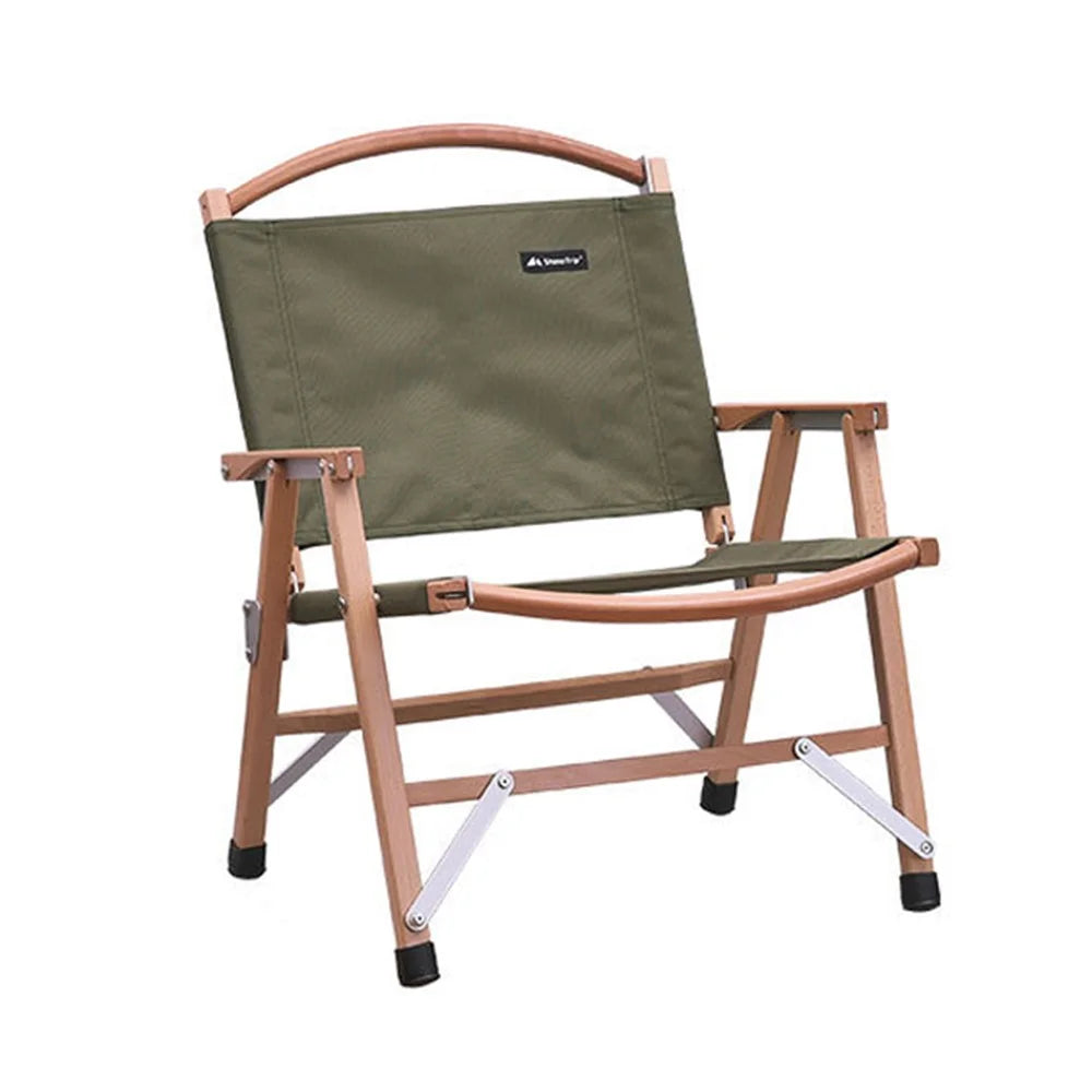 SHINETRIP A375 Camping Portable Folding Beech Wood Chair Beach Chair Outdoor Chair for Hiking Traveling - Green - 1