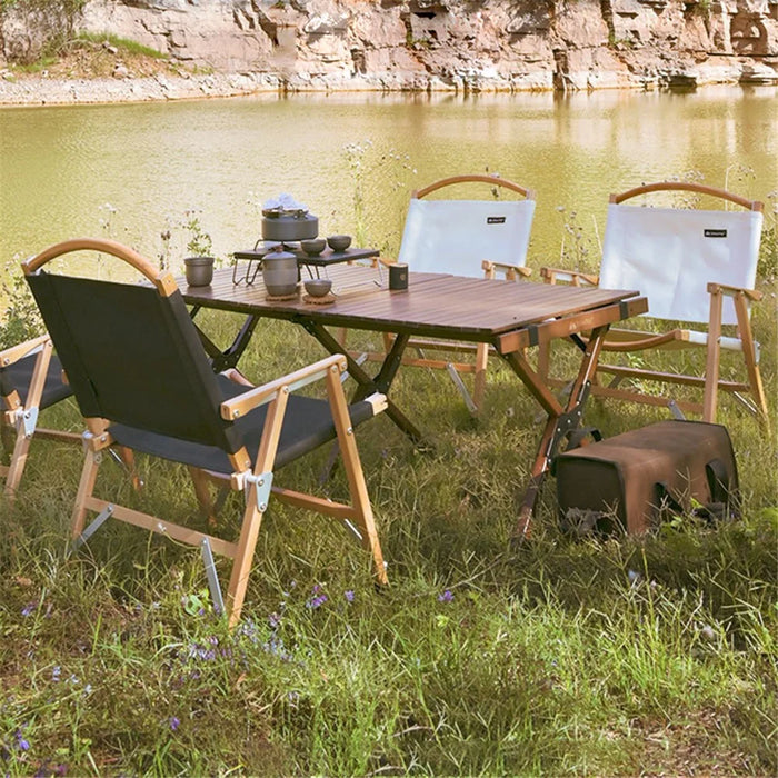 SHINETRIP A375 Camping Portable Folding Beech Wood Chair Beach Chair Outdoor Chair for Hiking Traveling - Green - 5