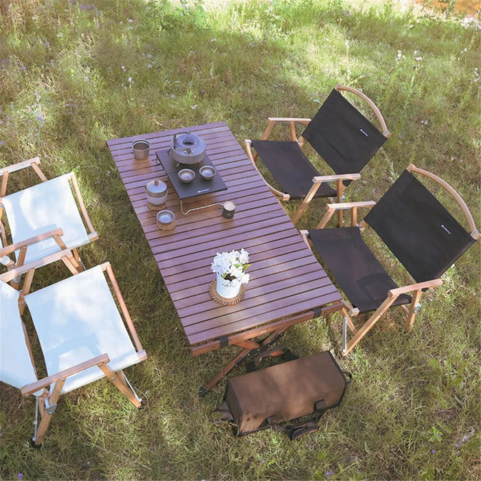 SHINETRIP A375 Camping Portable Folding Beech Wood Chair Beach Chair Outdoor Chair for Hiking Traveling - Green - 6