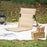 AOTU Foldable Camping Chair Outdoor Garden Park Lazy Chair Beach Backrest Chair - Beige - 6