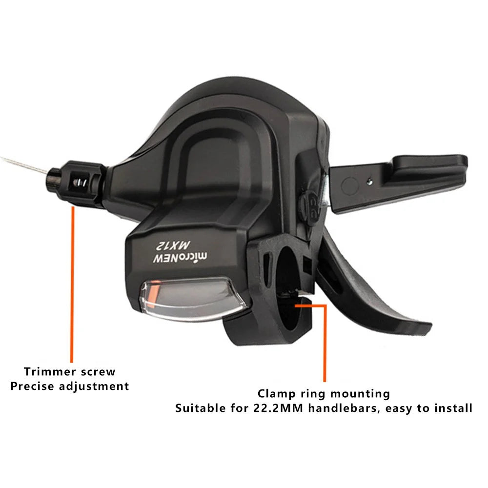 ZTTO microNEW Aluminum Alloy+PA Nylon 12 Speed Mountain Bike Right and Rear Shifter Set - 6