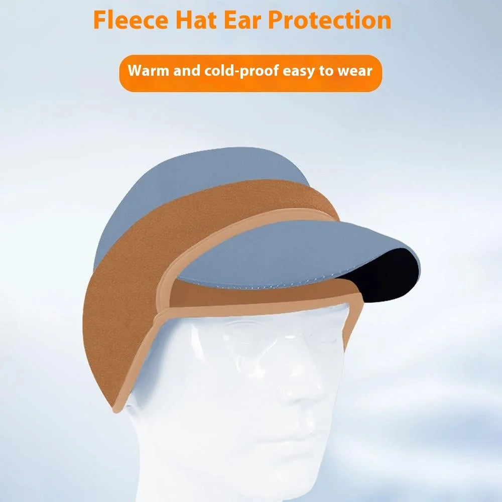 Autumn Winter Outdoor Warm Headband Polar Fleece Duckbill Cap Ear Forehead Protection Band (Without Hat) - Khaki - 2