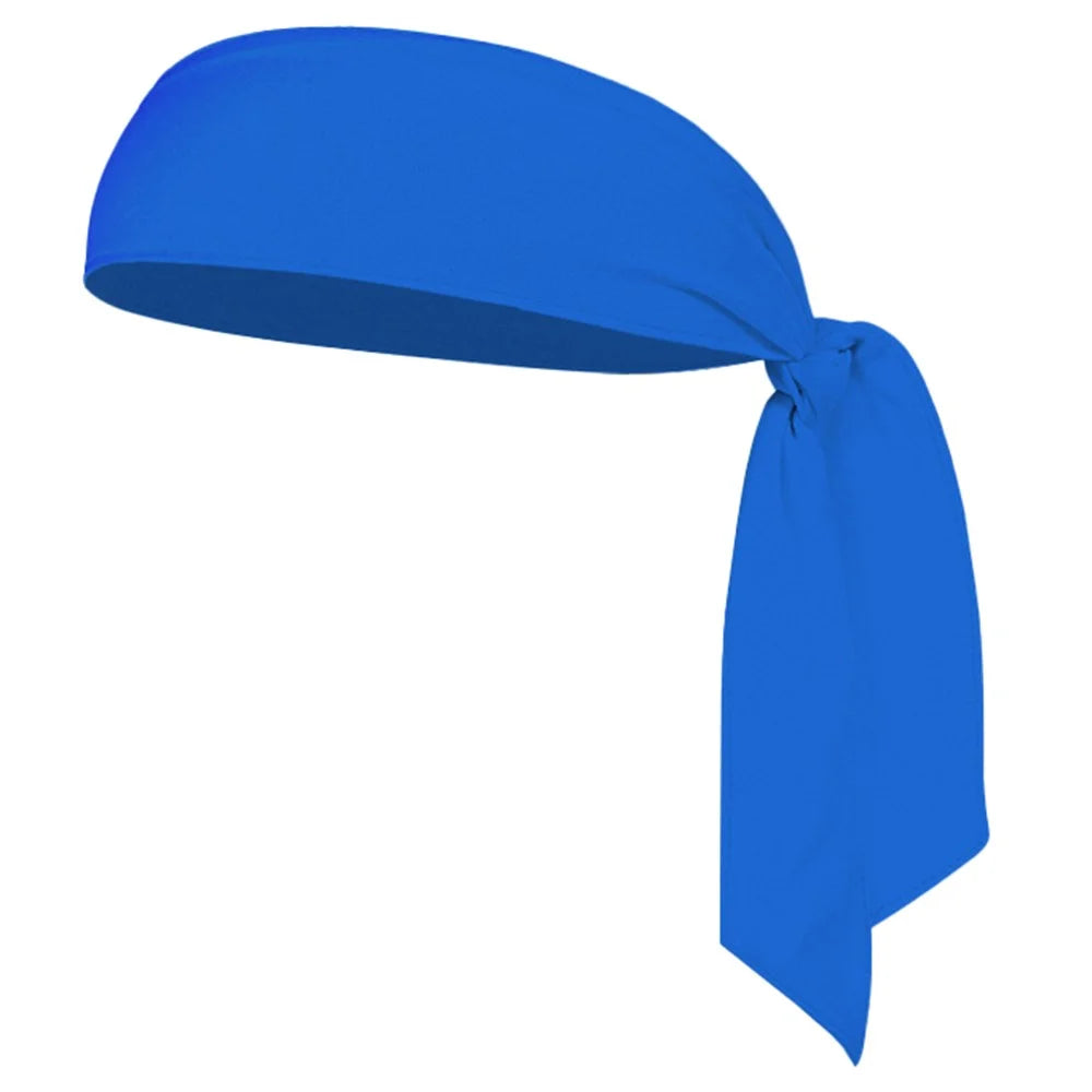 105 Tennis Headband Moisture Wicking Sports Cycling Milk Silk Quick Dry Adjustable Sweatband - Sapphire - 1