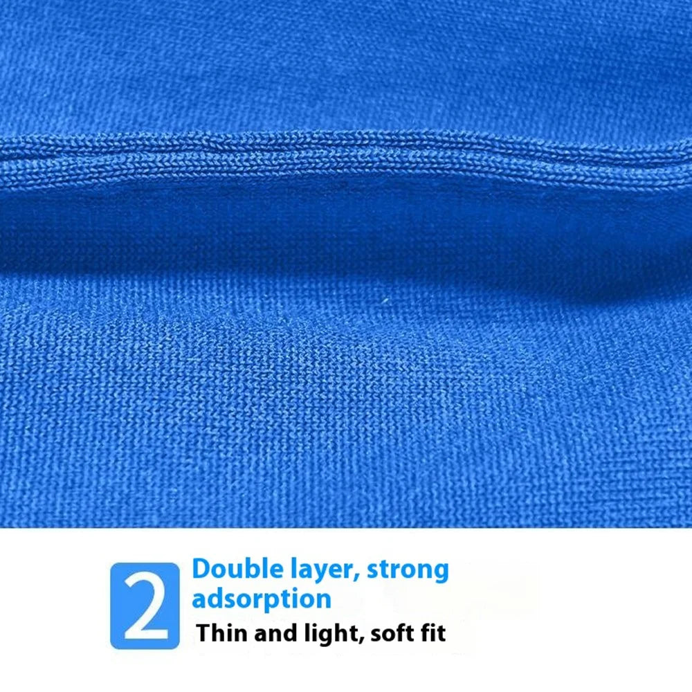 105 Tennis Headband Moisture Wicking Sports Cycling Milk Silk Quick Dry Adjustable Sweatband - Sapphire - 7