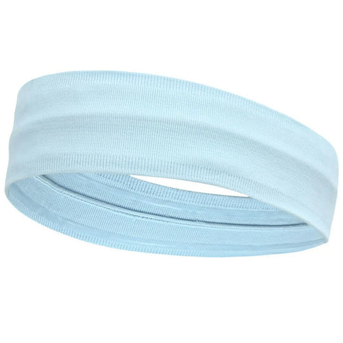Sports Headband for Adults / Children Moisture Wicking Hairband Athletic Towel Head Sweat Bands - Sky Blue - 1