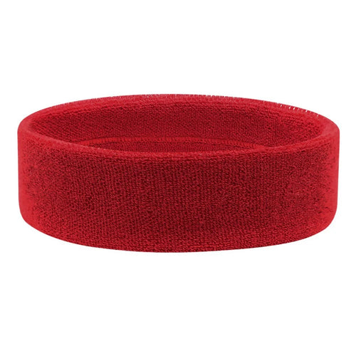 Sports Headband Sweat Absorbing Sweatband Hair Band Running Forehead Protector - Red - 1