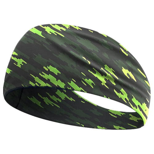 Camouflage Print Outdoor Sports Wide Headband for Yoga / Cycling / Running Breathable Sweatband - MCFD-001 - 1
