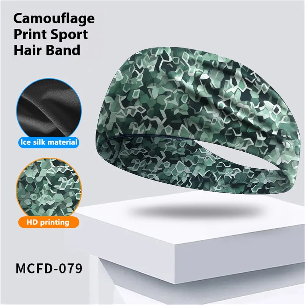 Cycling Breathable Sweatband Wide Sports Headband Milk Silk Sweat Wicking Yoga Hair Band - MCFD-079 - 2
