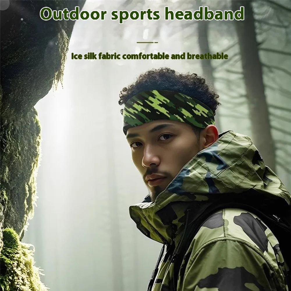 Cycling Breathable Sweatband Wide Sports Headband Milk Silk Sweat Wicking Yoga Hair Band - MCFD-079 - 4