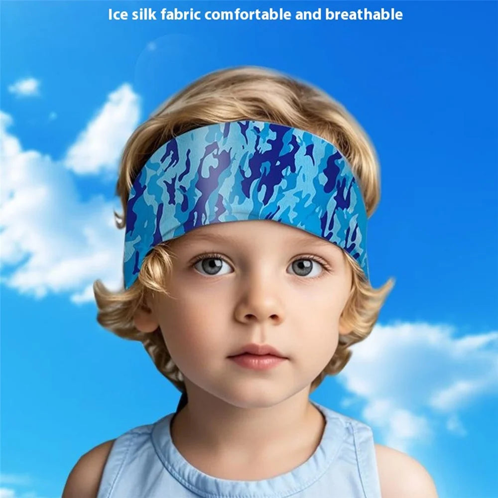 Children's Basketball Headband Breathable Sports Sweatband Running Cooling Ice Silk Headband - MCETFD-027 - 3