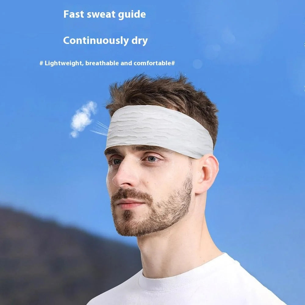 KKXCRFD Sports Headband Sweat Absorbing Breathable Elastic Hair Bands for Running / Fitness / Outdoor Activities - Adult / Black - 3