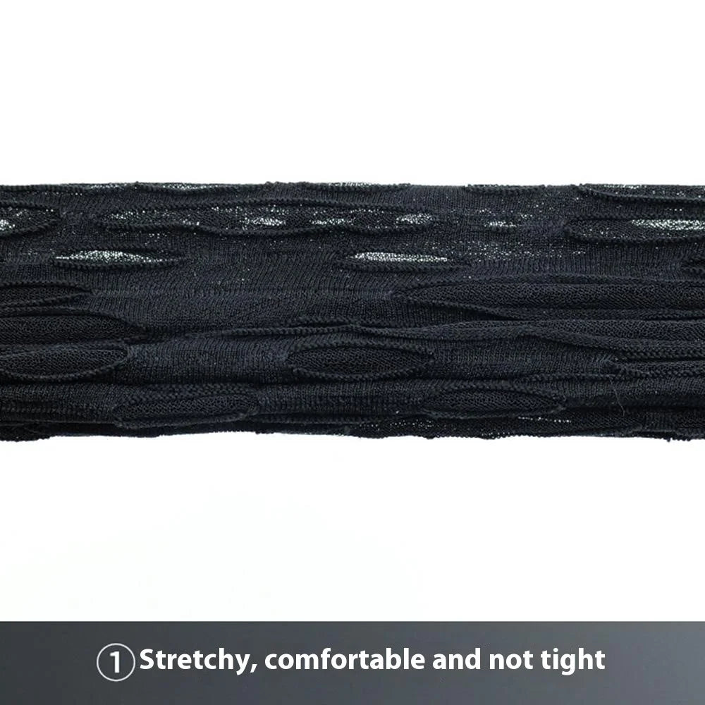 KKXCRFD Sports Headband Sweat Absorbing Breathable Elastic Hair Bands for Running / Fitness / Outdoor Activities - Adult / Black - 6