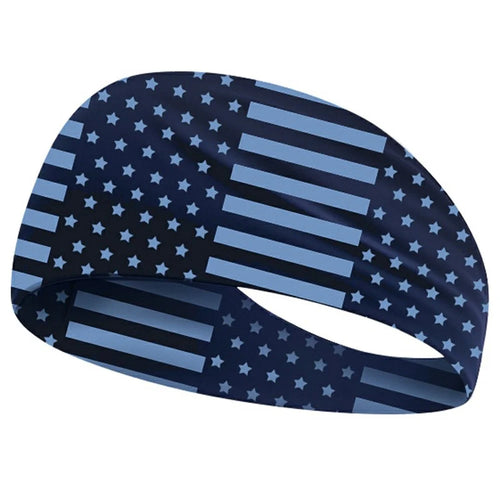 Marathon Sweatband American Flag Print Breathable Sports Headband Fitness Sweat Absorbing Hair Band - MGFD-001 - 1