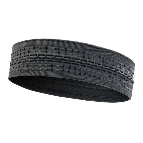 SK025 Sports Headband Yoga Running Basketball Cycling Sweat Wicking Quick Dry Hairband - Grey - 1