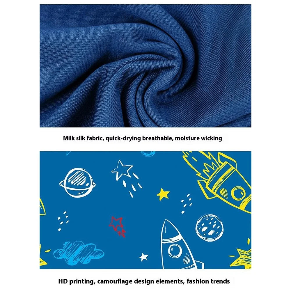 Children Sports Headband Wide Breathable Sweat-Wicking Cartoon Print Sweatband - YHETFD-001 - 5