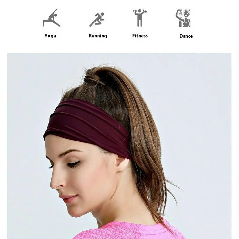 YF-HJ012 Quick Dry Yoga Headband Sweat Absorbing Hairband for Outdoor Sports  /  Fitness  /  Cycling - Driftwood Brown - 2