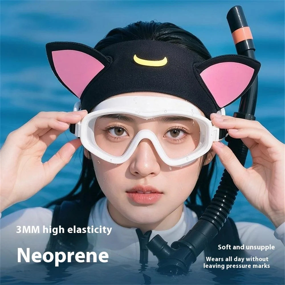 GOLOVEJOY XTJ161 Cat Ear Swimming Headband Women Neoprene Quick Dry Sports Hair Band - 3