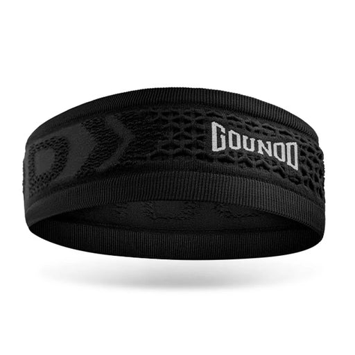 GOUNOD TD001 Sweat Absorbing Fitness Headband Breathable Quick Dry Sports Sweatband for Men Women - Black - 1