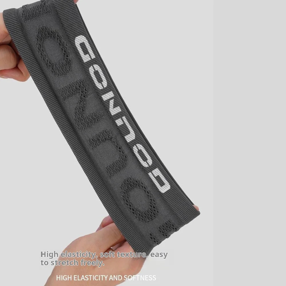GOUNOD TD001 Sweat Absorbing Fitness Headband Breathable Quick Dry Sports Sweatband for Men Women - Black - 4