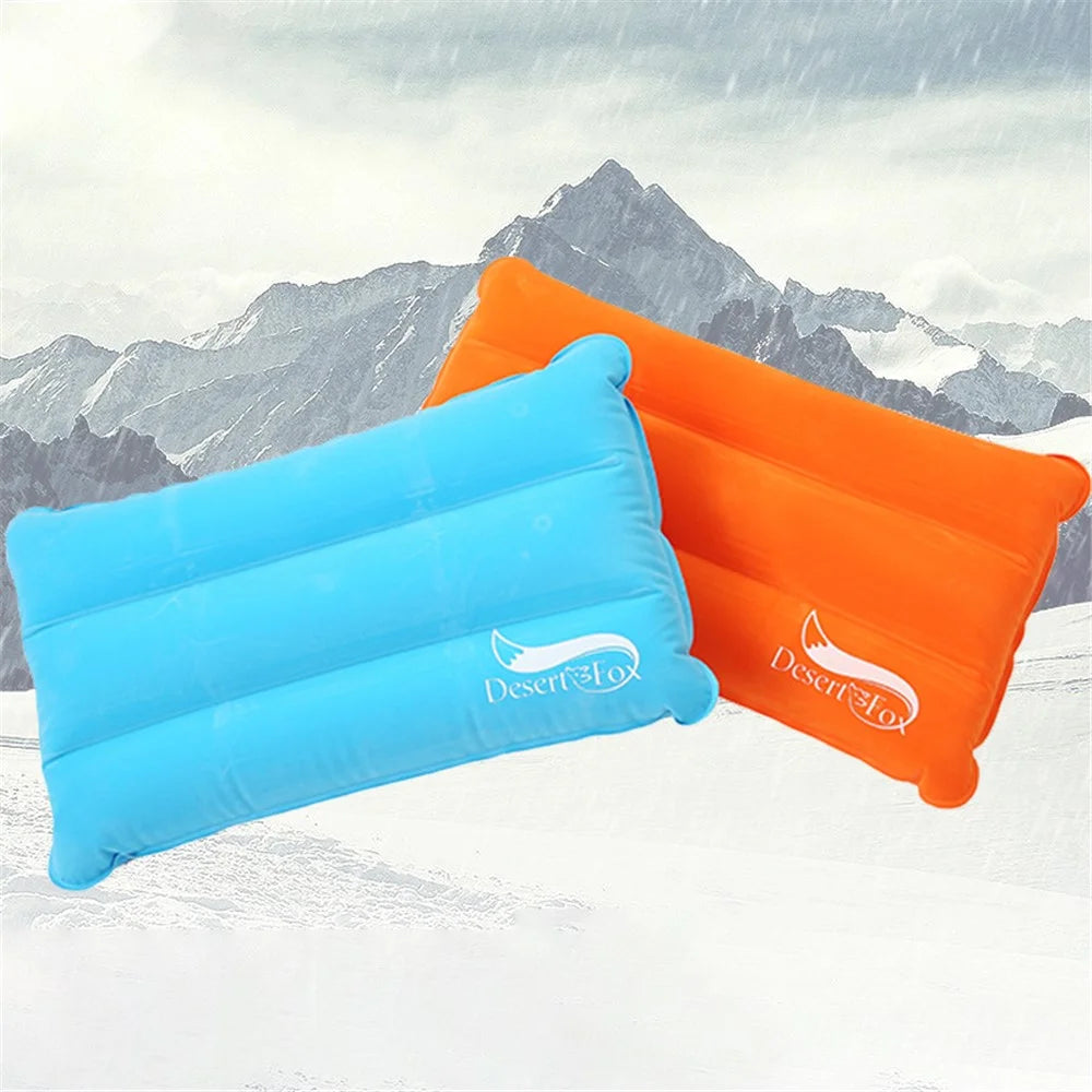 DESERT&FOX Outdoor Ultralight Camping Pillow Inflatable Backpacking Beach Inflating Pillow Ergonomic Design for Afternoon Nap - Baby Blue - 6