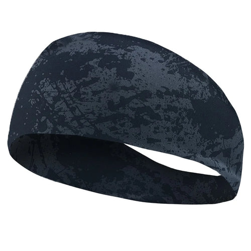TD002 Headband Workout Sweatband Moisture Wicking Head Band Sports Hair Band Sweat-absorbed Headband - Graffiti - 1