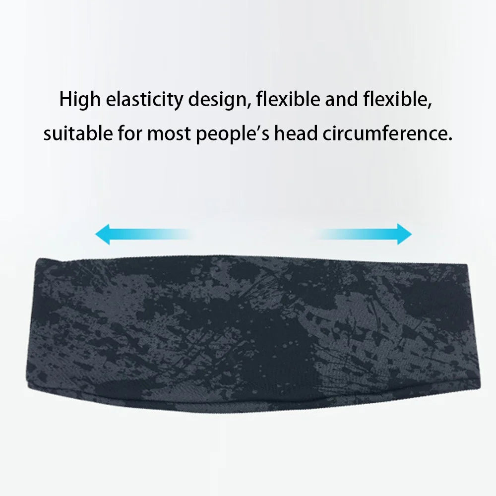 TD002 Headband Workout Sweatband Moisture Wicking Head Band Sports Hair Band Sweat-absorbed Headband - Graffiti - 2