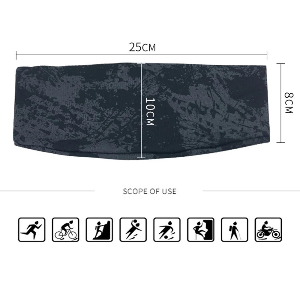 TD002 Headband Workout Sweatband Moisture Wicking Head Band Sports Hair Band Sweat-absorbed Headband - Graffiti - 7