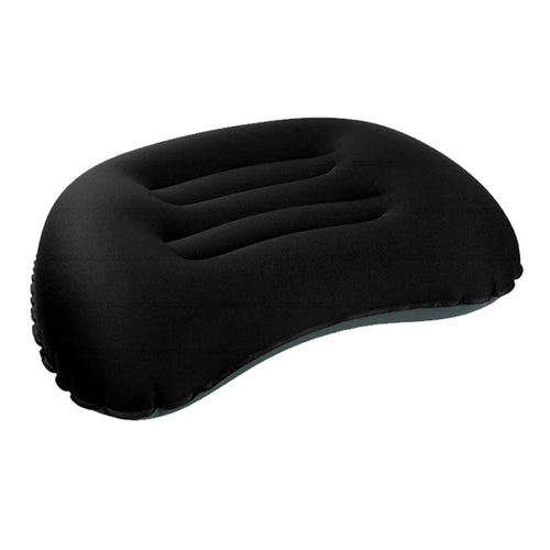 GM-SIP10 Inflatable Camping Pillow Outdoor Cushions Fabric+TPU Travel Pillow - Black - 1