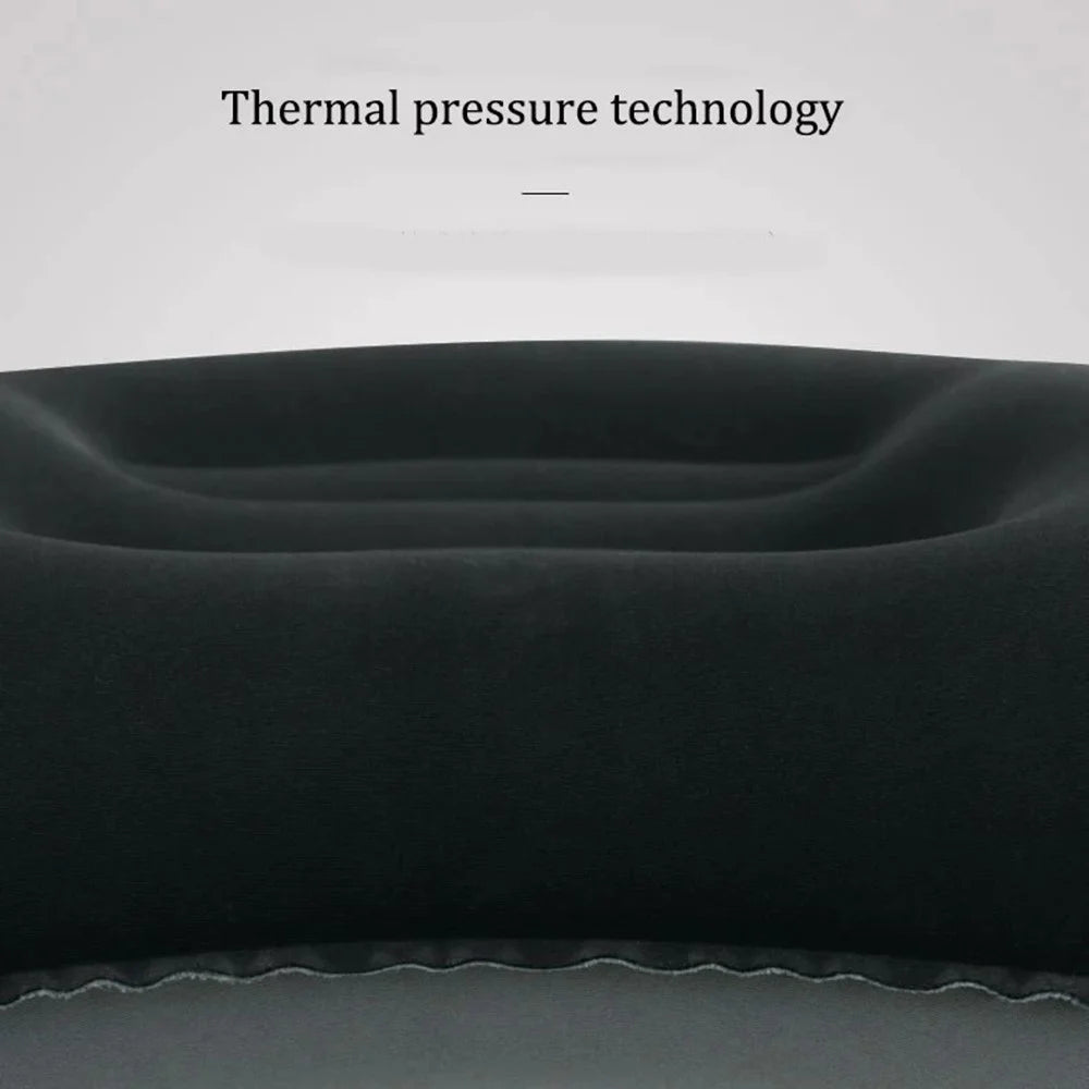 GM-SIP10 Inflatable Camping Pillow Outdoor Cushions Fabric+TPU Travel Pillow - Black - 5