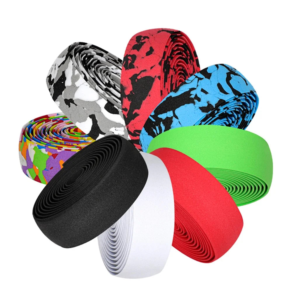 WEST BIKING EVA Foam Self-Adhesive Bike Handlebar Tape Cycling Handle Bar Wraps Tape - Black - 2