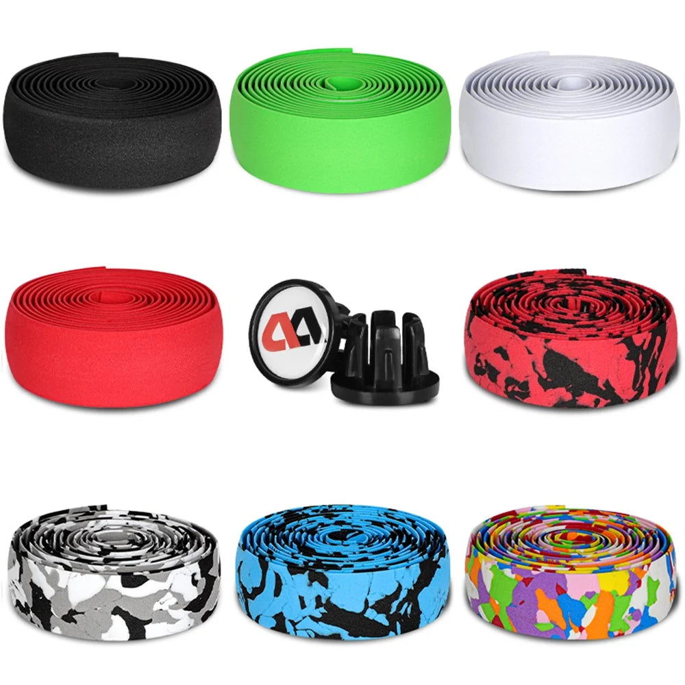 WEST BIKING EVA Foam Self-Adhesive Bike Handlebar Tape Cycling Handle Bar Wraps Tape - Black - 3
