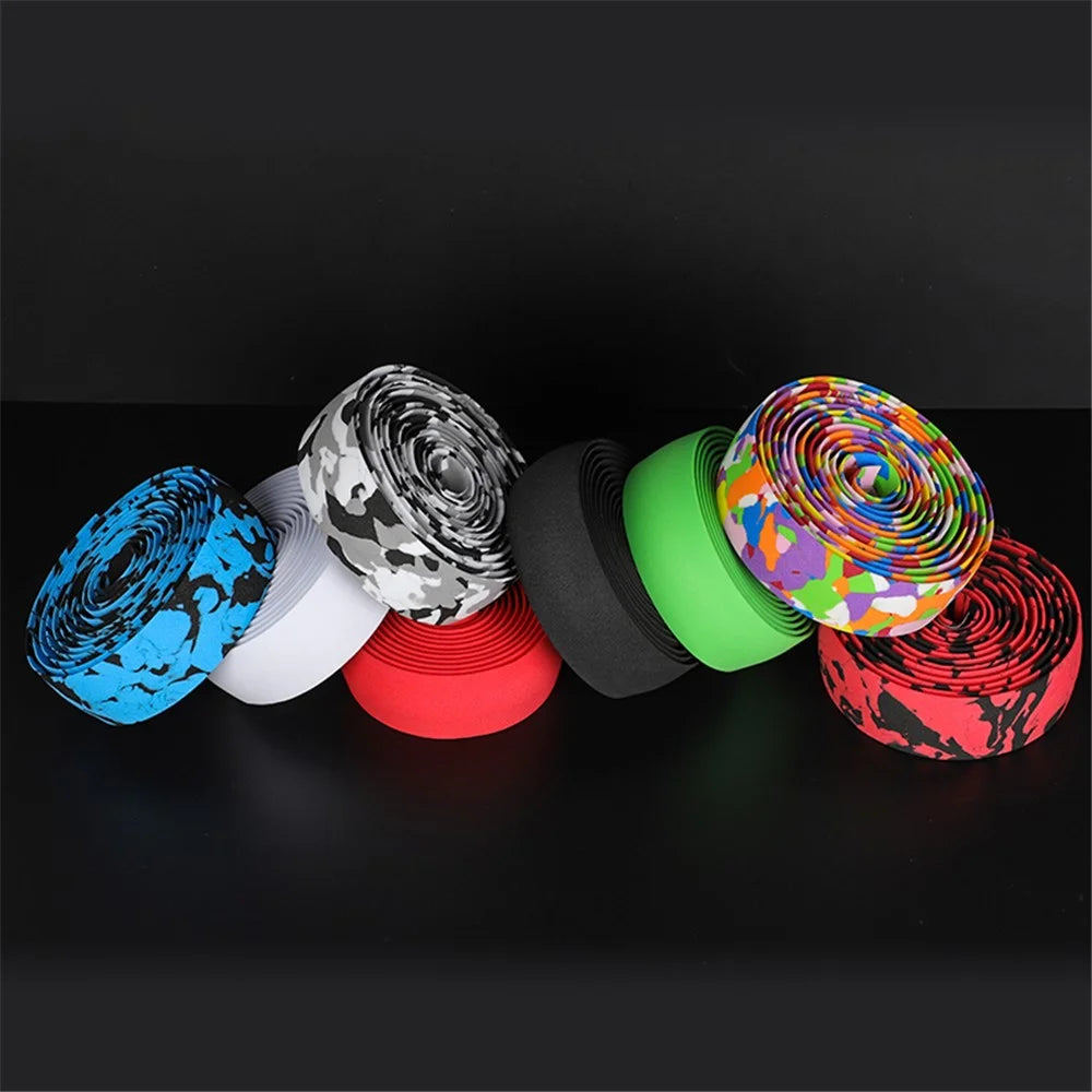 WEST BIKING EVA Foam Self-Adhesive Bike Handlebar Tape Cycling Handle Bar Wraps Tape - Black - 4