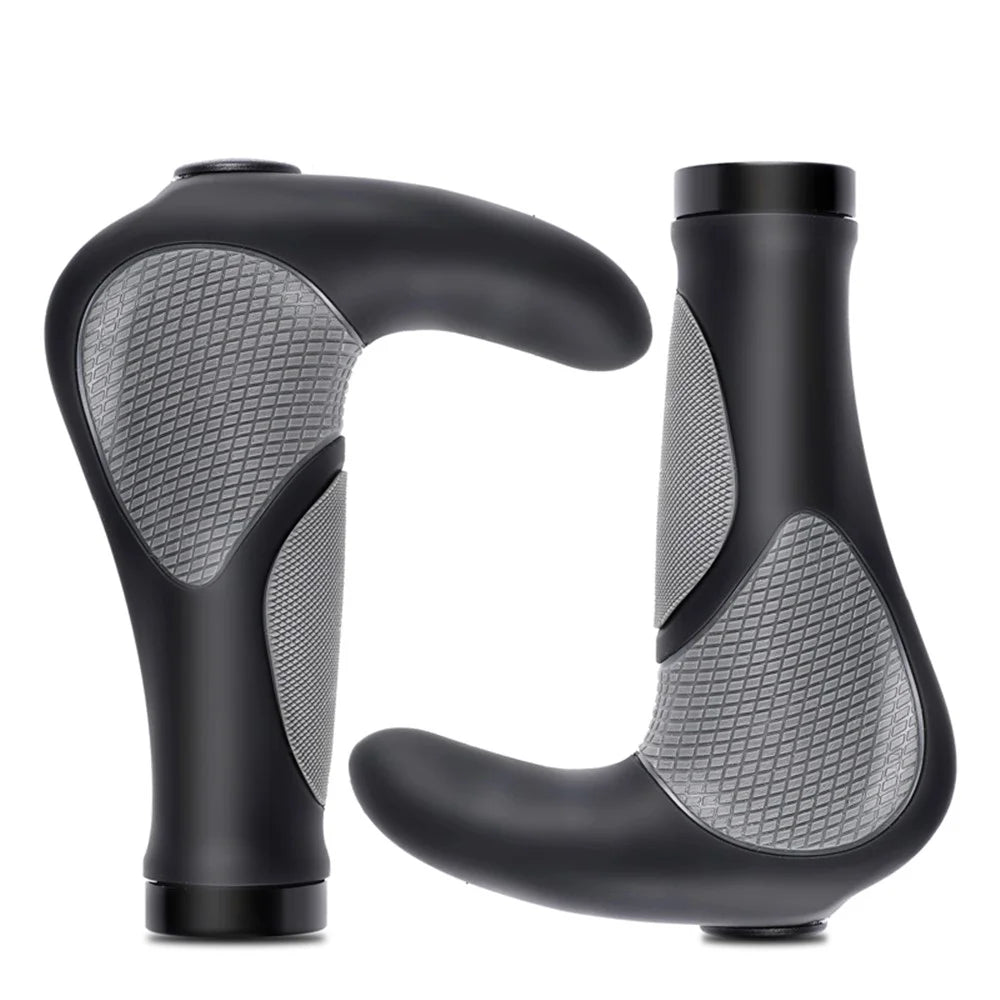 WEST BIKING Mountain Bike Anti-slip Shockproof Horn Shape Handlebar Grip Lock Cover Cycling Accessory - 1