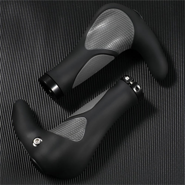 WEST BIKING Mountain Bike Anti-slip Shockproof Horn Shape Handlebar Grip Lock Cover Cycling Accessory - 6