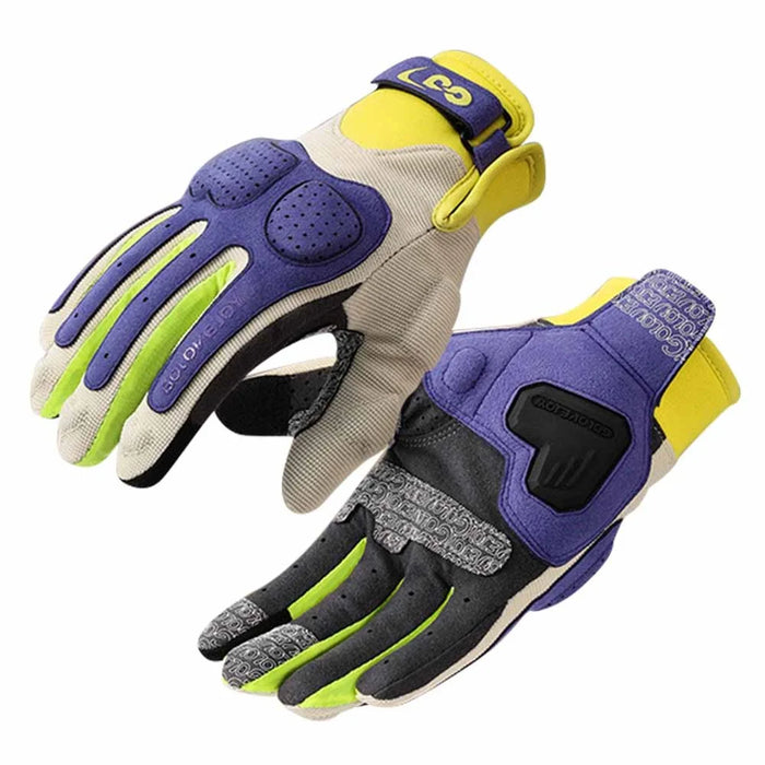 GOLOVEJOY XG79 1 Pair Cycling Anti-Slip Gloves Breathable Touch Screen Hand Gloves - Purple / S - 1